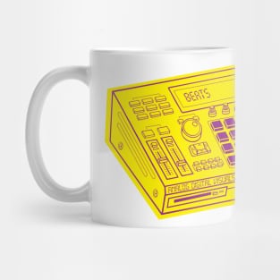 Beat Maker (Violet Lines + Yellow Rose Drop Shadow) Analog / Music Mug